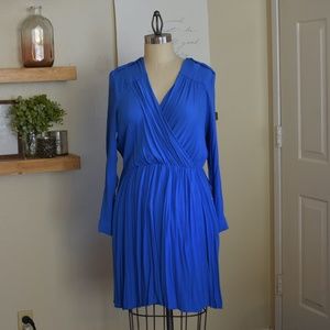 Anthropologie Maeve Blue Crepe Dress